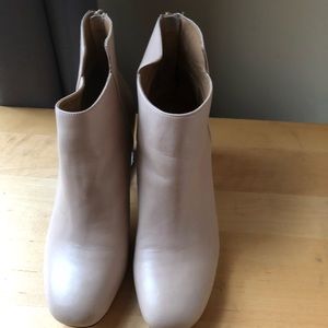 Calvin Klein nude clear heel boot